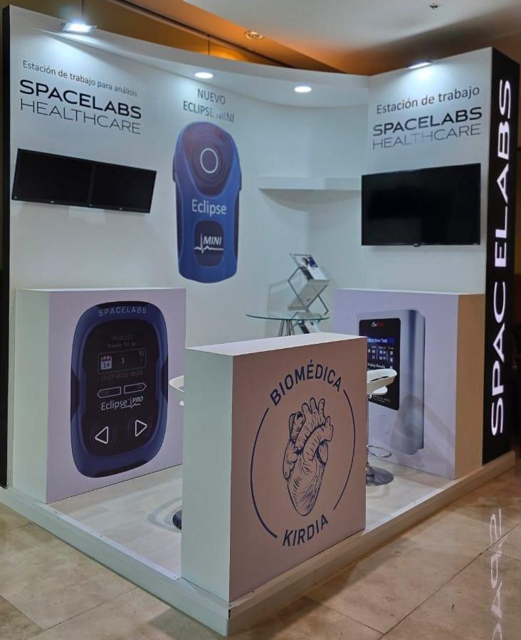 Stand corporativo rosa